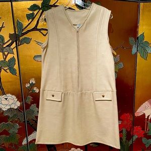 Vintage 60s White Leather Go Go Dress